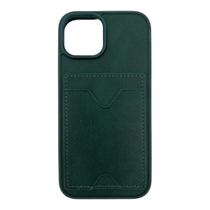 Nettech Apple iPhone 15 Uyumlu NT-N028 Deri Kartlık Arka Koruma Kılıf (Yeşil) NT-107213