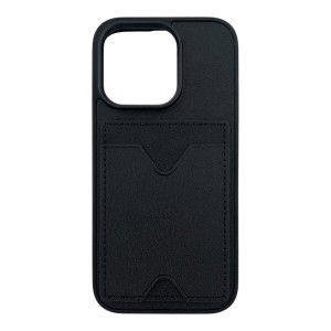 Nettech Apple iPhone 14 Pro Uyumlu NT-N028 Deri Kartlık Arka Koruma Kılıf (Siyah) NT-107124