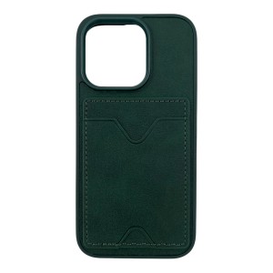 Nettech Apple iPhone 15 Pro Uyumlu NT-N028 Deri Kartlık Arka Koruma Kılıf (Yeşil) NT-107219