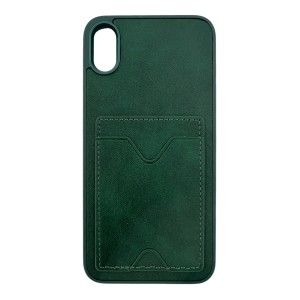Nettech Apple iPhone XR Uyumlu NT-N028 Deri Kartlık Arka Koruma Kılıf (Yeşil) NT-107068