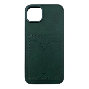Nettech Apple iPhone 14 Plus Uyumlu NT-N028 Deri Kartlık Arka Koruma Kılıf (Yeşil) NT-107200