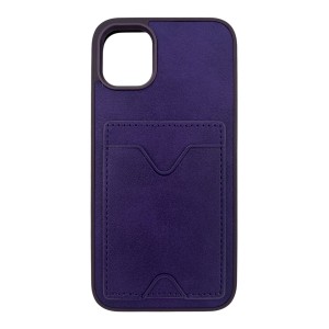 Nettech Apple iPhone 11 Uyumlu NT-N028 Deri Kartlık Arka Koruma Kılıf (Mor) NT-107084