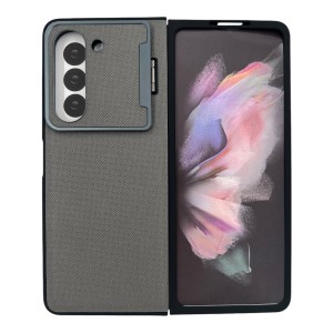 Nettech Samsung Galaxy Z Fold 5 Uyumlu Manyetik Standlı Seri Arka Koruma Kılıf (Gri) NT-111506