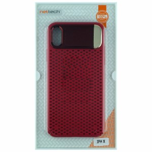 Nettech Apple iPhone X Uyumlu Arka Koruma Arka Koruma Kılıf (Kırmızı) VR-4439