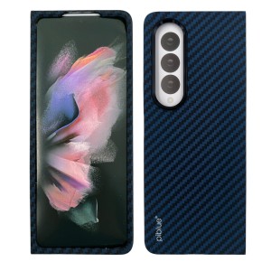 Nettech Samsung Galaxy Z Fold 4 Uyumlu Karbon Seri Arka Koruma Kılıf (Lacivert) NT-111521