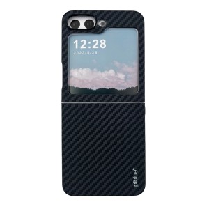 Nettech Samsung Galaxy Z Flip 5 Uyumlu Karbon Seri Arka Koruma Kılıf (Siyah) NT-111519