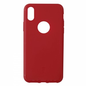 Baseus Apple iPhone X Uyumlu Arka Koruma Arka Koruma Kılıf (Kırmızı) VR-4441
