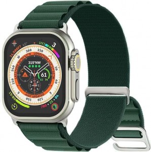 Nettech Apple Watch Ultra 49 mm Uyumlu Kumaş Kordon (Yeşil) NT-110263