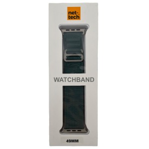 Nettech Apple Watch Ultra 49 mm Uyumlu Kumaş Kordon (Yeşil) NT-110263