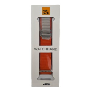 Nettech Apple Watch Ultra 49 mm Uyumlu Kumaş Kordon (Turuncu) NT-110264