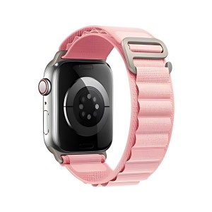 Nettech Apple Watch Series 41 mm Uyumlu Kumaş Kordon (Pembe) NT-110254