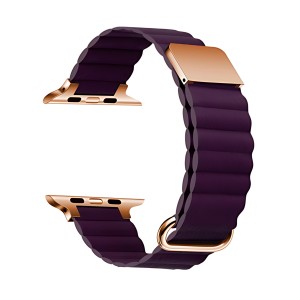 Nettech Apple Watch Series 41 mm Uyumlu Deri Kordon (Mor) NT-110240