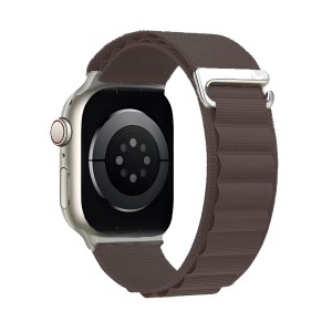Nettech Apple Watch Seri 42/44 mm Uyumlu Kumaş Kordon (Kahverengi) NT-110224