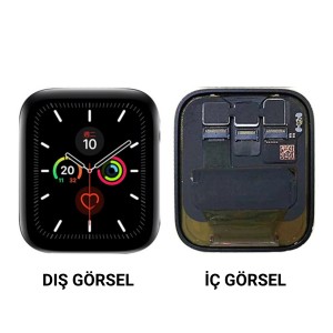 Teknonet Apple Watch Series 5 44 mm Uyumlu Org Lcd+Dokunmatik (Siyah) NT-104716