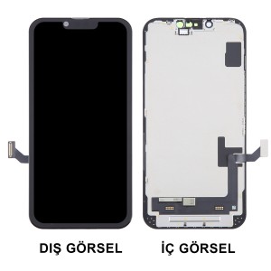 Teknonet Apple iPhone 14 Uyumlu Glw Fhd Lcd+Dokunmatik+Çıtalı (Siyah) NT-108153