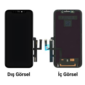 Teknonet Apple iPhone 11 Pro Uyumlu Glw Fhd Lcd+Dokunmatik+Çıtalı (Siyah) NT-108143