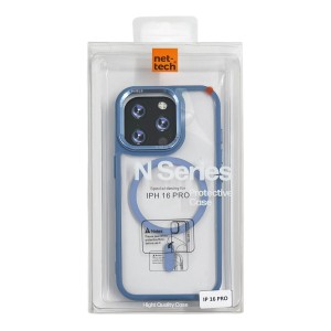 Nettech Apple iPhone 16 Pro Uyumlu NT-N066 Şeffaf Seri Arka Koruma Kılıf (Mavi) NT-111584