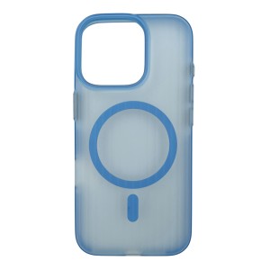 Nettech Apple iPhone 16 Pro Uyumlu MagSafe Mıknatıslı Seri Arka Koruma Kılıf (Mavi) NT-111569