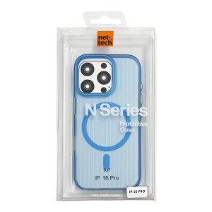 Nettech Apple iPhone 16 Pro Uyumlu Magsafe Arka Koruma Kılıf (Mavi) NT-111569