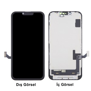 Teknonet Apple iPhone 14 Uyumlu Oled Lcd+Dokunmatik+Çıtalı (Siyah) NT-111347