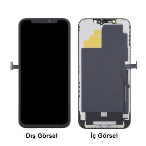 Teknonet Apple iPhone 12 Pro Max Uyumlu Oled Lcd+Dokunmatik+Çıtalı (Siyah) NT-111345