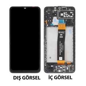 Teknonet Samsung Galaxy A04S Uyumlu Org Lcd+Dokunmatik+Çıtalı (Siyah) NT-101798