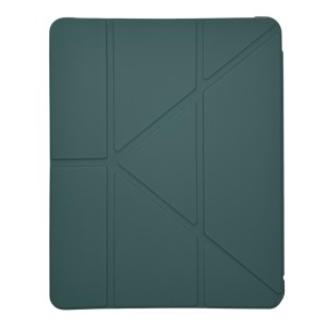 Nettech Apple iPad Air 13 12.9 2024 Uyumlu Flip Prizma Seri Kapaklı Kılıf (Koyu Yeşil) NT-111652