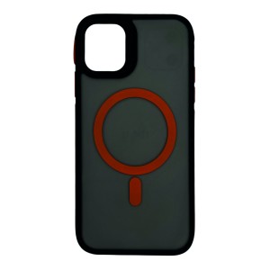 Nettech Apple iPhone 11 Uyumlu Renkli Magsafe Arka Koruma Kılıf (Turuncu) NT-111715