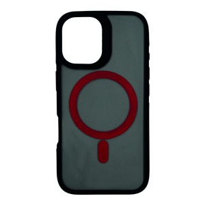 Nettech Apple iPhone 16 Uyumlu Renkli Magsafe Arka Koruma Kılıf (Kırmızı) NT-111736