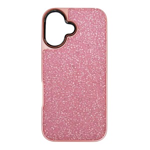 Nettech Apple iPhone 16 Uyumlu Simli Arka Koruma Kılıf (Açık Pembe) NT-111836