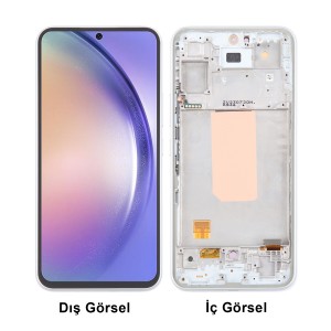 Teknonet Samsung Galaxy A54 5G Uyumlu Org Lcd+Dokunmatik+Çıtalı (Beyaz) NT-111904