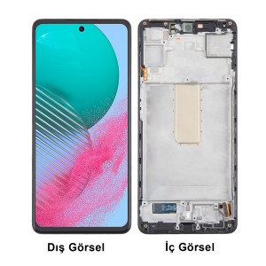 Teknonet Samsung Galaxy M54 Uyumlu Org Lcd+Dokunmatik+Çıtalı (Siyah) NT-111903