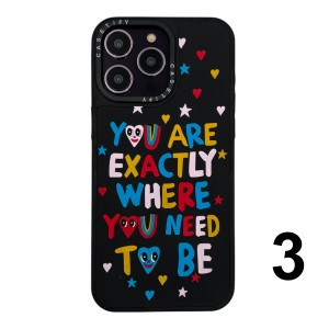 Nettech Apple iPhone 15 Pro Max Uyumlu Casetify Kabartmalı Arka Koruma Kılıf (Karışık Renk) NT-112027