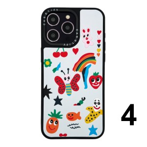 Nettech Apple iPhone 15 Pro Max Uyumlu Casetify Kabartmalı Arka Koruma Kılıf (Karışık Renk) NT-112027