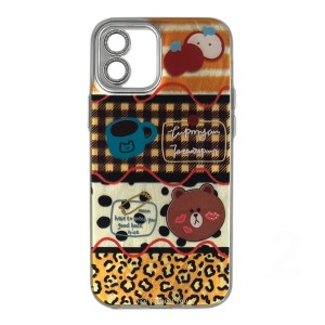 Nettech Apple iPhone 12 Uyumlu Lopard Desen Seri Arka Koruma Kılıf (Beyaz) NT-112064