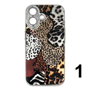 Nettech Apple iPhone 16 Uyumlu Lopard Desen Seri Arka Koruma Kılıf (Beyaz) NT-112035