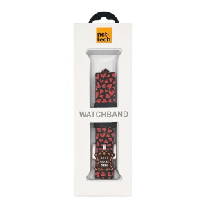 Nettech Apple Watch Seri 40/38 mm Uyumlu Deri Kordon (Kırmızı) NT-112107
