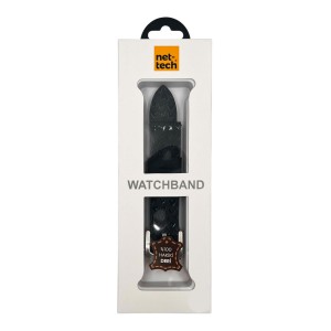 Nettech Apple Watch Seri 40/38 mm Uyumlu Deri Kordon (Siyah) NT-112109