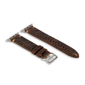Nettech Apple Watch Seri 42/44 mm Uyumlu Deri Kordon (Kahverengi) NT-112121