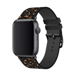 Nettech Apple Watch Seri 42/44 mm Uyumlu Deri Kordon (Siyah) NT-112125