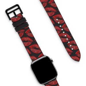 Nettech Apple Watch Seri 42/44 mm Uyumlu Deri Kordon (Siyah) NT-112130