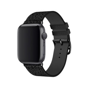 Nettech Apple Watch Seri 40/38 mm Uyumlu Deri Kordon (Siyah) NT-112109