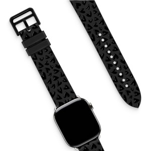 Nettech Apple Watch Seri 42/44 mm Uyumlu Deri Kordon (Siyah) NT-112108
