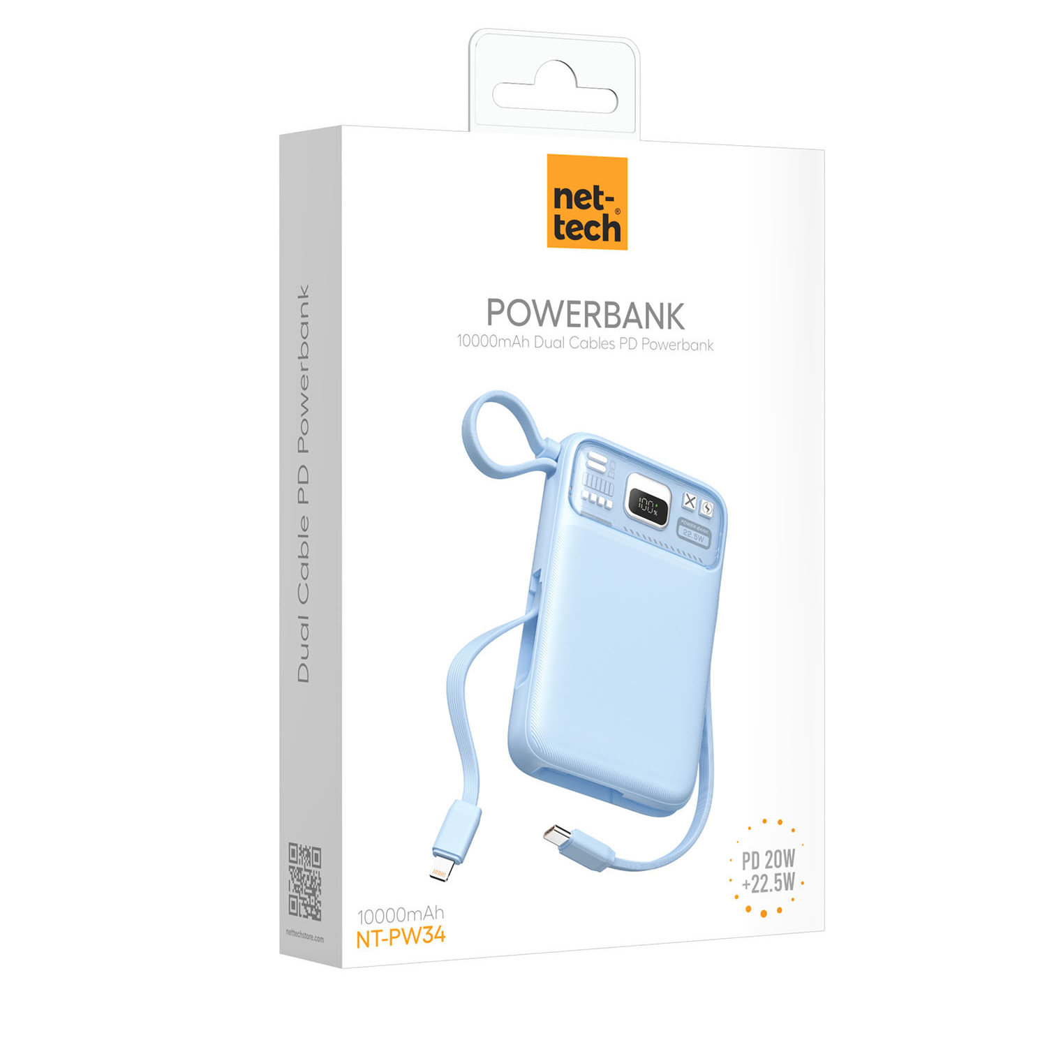Nettech NT-PW34 20W + 15W PD 15W 10000 MAh Taşınabilir Powerbank