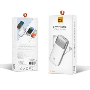 Nettech NT-PW30 SCP 22.5W 10000 MAh Taşınabilir Powerbank (Beyaz) NT-104489