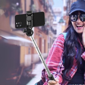 Nettech Q05 Taşınabilir Selfie Çubuk Monopod ve Selfie Çubuğu (Siyah) NT-109893