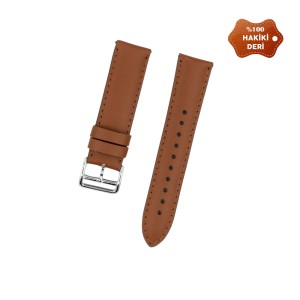 Nettech Samsung Watch 22 mm Uyumlu Deri Kordon (Kahverengi) NT-112270