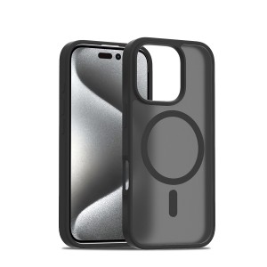 Nettech Apple iPhone 13 Uyumlu Mat Renkli MagSafe Arka Koruma Kılıf (Siyah) NT-96330