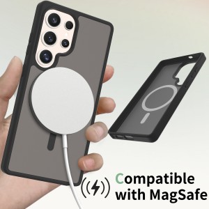 Nettech Samsung Galaxy S25 Plus Uyumlu Mat Renkli MagSafe Arka Koruma Kılıf (Mavi) NT-111930