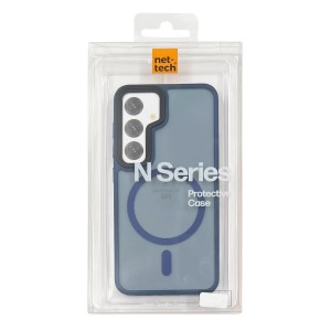 Nettech Samsung Galaxy S25 Plus Uyumlu Mat Renkli MagSafe Arka Koruma Kılıf (Mavi) NT-111930